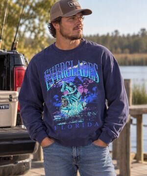 Mad Engine Florida Everglades Purple Pullover Sweatshirt Size XL Extra Large